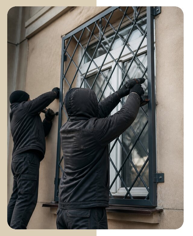 Установка антивандальных решеток на окна в Краснокамске